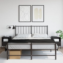 Sonata H Нощно шкафче 2 бр черно 36x39x50,5 см стомана - Noptiere