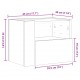Sonata H Нощни шкафчета за стенен монтаж, 2 бр, сив сонома, 45x30x35 см