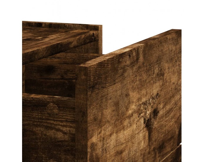 Sonata H Нощни шкафчета за стенен монтаж, 2 бр, опушен дъб, 45x30x35 см