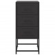 Sonata H Нощни шкафчета 2 бр черен 36x39x78 см стомана