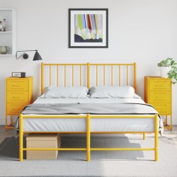 Sonata H Нощни шкафчета 2 бр горчица жълто 36x39x78 см стомана - Noptiere