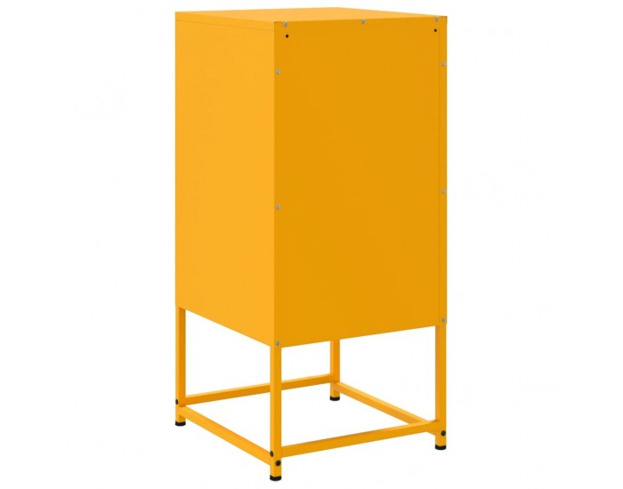 Sonata H Нощни шкафчета 2 бр горчица жълто 36x39x78 см стомана
