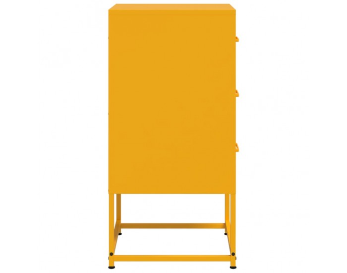 Sonata H Нощни шкафчета 2 бр горчица жълто 36x39x78 см стомана