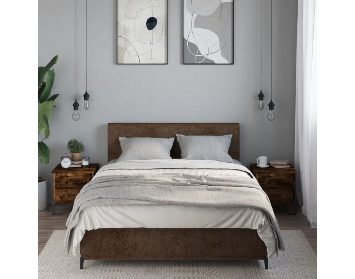 Sonata Noptiere, 2 buc., stejar fumuriu, 40x41x40 cm, lemn prelucrat