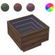 Sonata H Нощна масичка с Infinity LED, кафяв дъб, 40x40x30 см