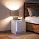 Sonata H Нощно шкафче с LED осветление, бяло, инженерно дърво