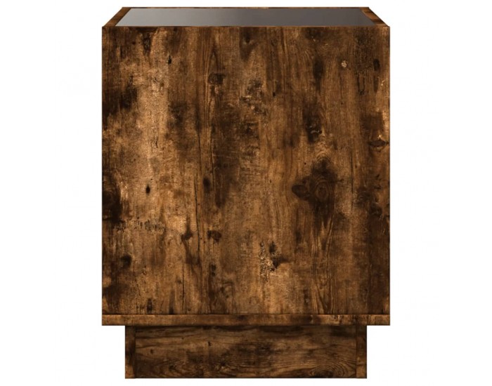 Sonata H Нощна масичка с Infinity LED, опушен дъб, 50x50x50 см