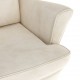 Sonata H Фотьойл Wingback с табуретка, кремав, кадифе