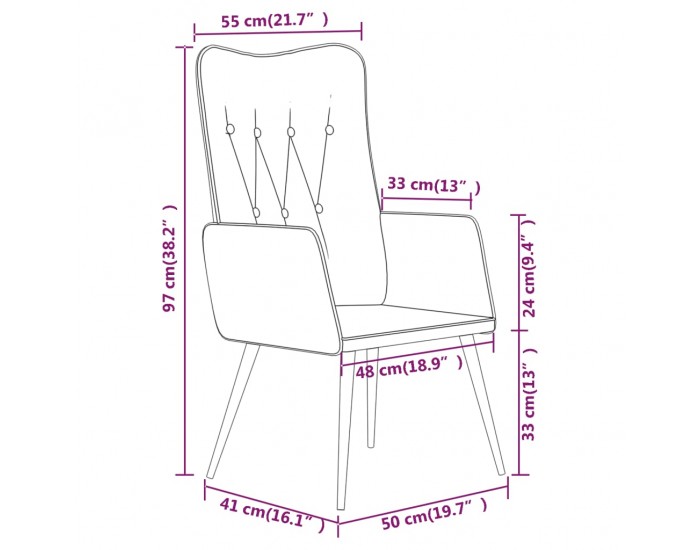 Sonata H Wingback стол, сив, естествена кожа
