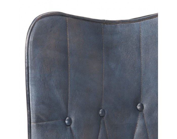 Sonata H Wingback стол, сив, естествена кожа