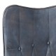 Sonata H Wingback стол, сив, естествена кожа