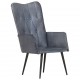 Sonata H Wingback стол, сив, естествена кожа