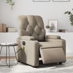 Sonata H Електрически масажен реклайнер стол, капучино, изкуствена кожа - Fotolii