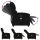Sonata H Електрически масажен реклайнер стол, черен, кадифе