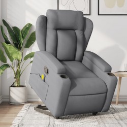 Sonata Fotoliu de masaj rabatabil cu ridicare, gri deschis, textil