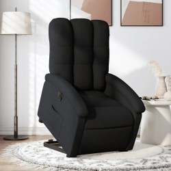 Sonata H Електрически изправящ реклайнер стол, черен, текстил - Mobilier tapițat