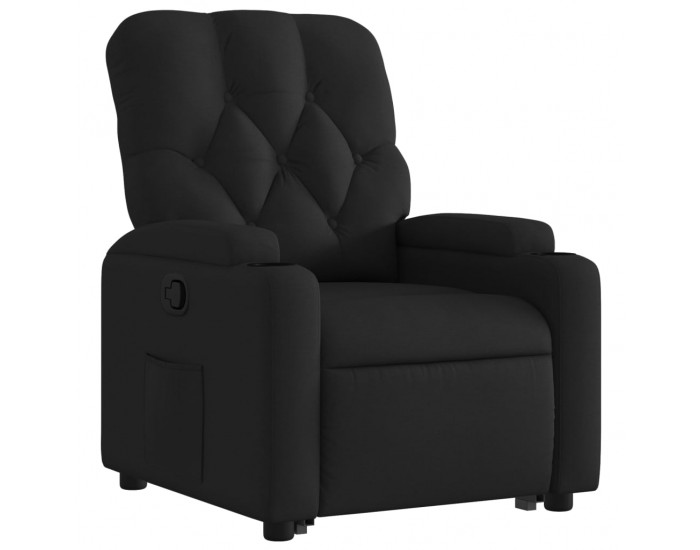 Sonata H Изправящ реклайнер стол, черен, текстил