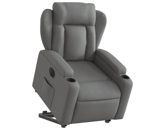 Sonata Fotoliu electric rabatabil cu ridicare, gri închis, textil