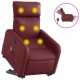 Sonata H Електрически изправящ масажен реклайнер, виненочервен, еко кожа