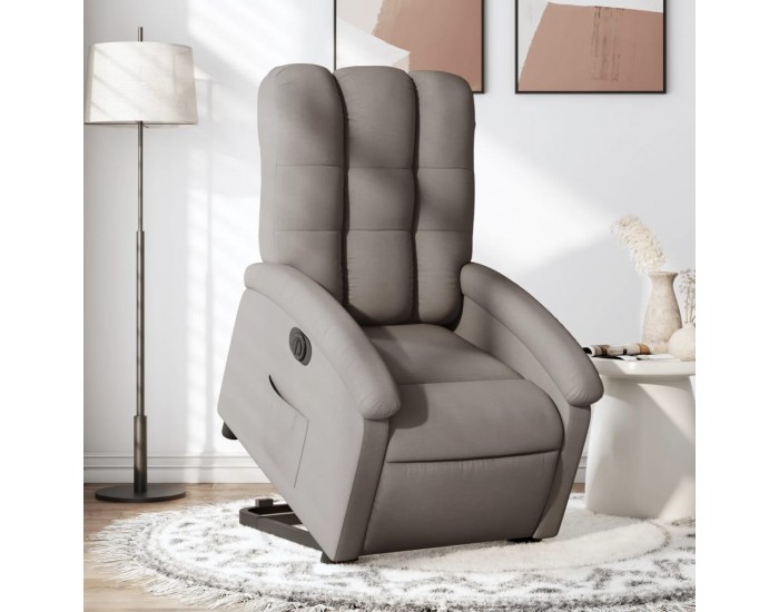 Sonata H Електрически изправящ реклайнер стол, таупе, текстил