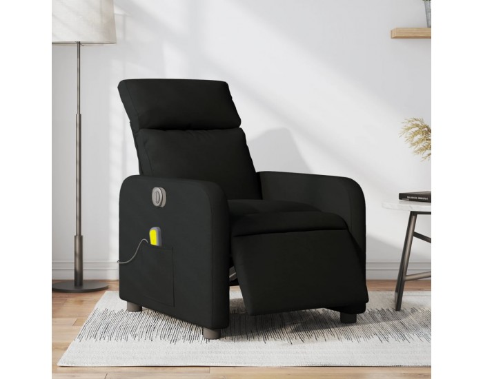 Sonata Fotoliu electric de masaj rabatabil, negru, textil