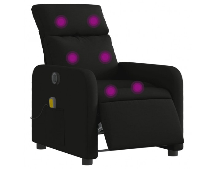 Sonata Fotoliu electric de masaj rabatabil, negru, textil