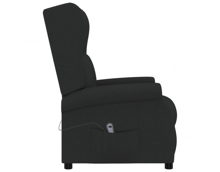 Sonata H Wingback електрически реклайнер стол, черен, текстил