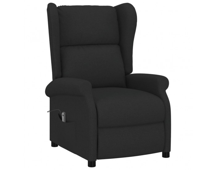 Sonata H Wingback електрически реклайнер стол, черен, текстил
