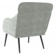 Sonata H Кресло, светлосиво, 63x76x80 см, кадифе