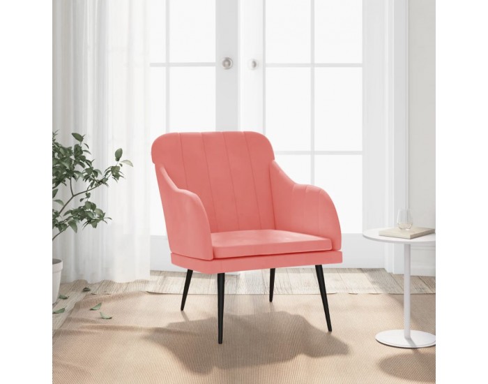 Sonata H Кресло, розово, 63x76x80 см, кадифе