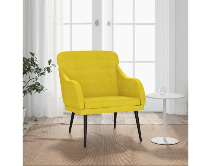 Sonata H Кресло, жълто, 63x76x80 см, кадифе