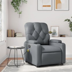 Sonata Fotoliu de masaj rabatabil, gri, piele ecologică
