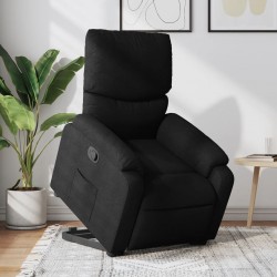 Sonata Fotoliu rabatabil cu ridicare pe verticală, negru, textil