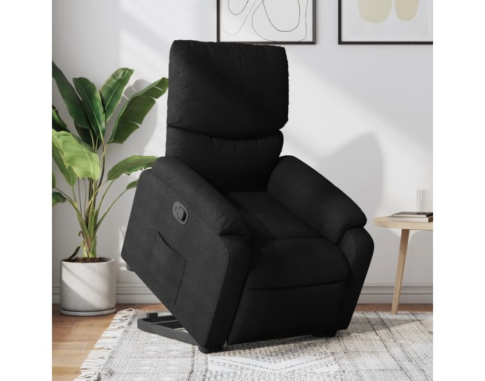 Sonata Fotoliu rabatabil cu ridicare pe verticală, negru, textil