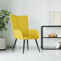 Sonata H Релаксиращ стол, горчица жълто, кадифе - Fotolii
