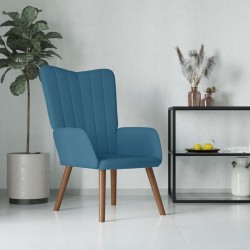 Sonata H Релаксиращ стол, син, кадифе - Fotolii
