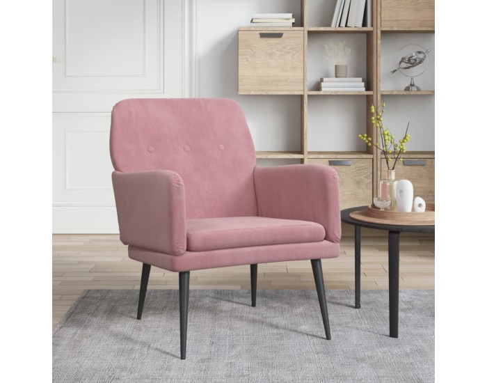 Sonata H Кресло, розово, 62x79x79 см, кадифе