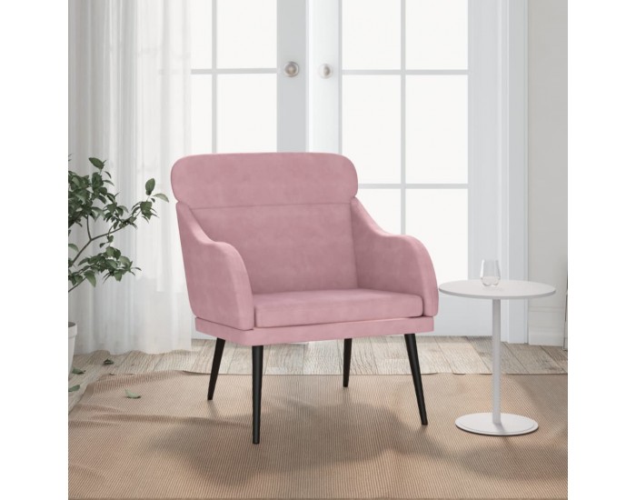 Sonata H Кресло, розово, 63x76x80 см, кадифе