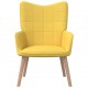 Sonata H Релакс стол с табуретка, горчица жълто, плат