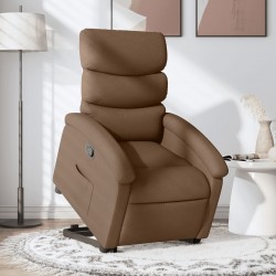 Sonata Fotoliu rabatabil cu ridicare pe verticală, maro, textil