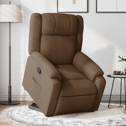 Sonata Fotoliu rabatabil cu ridicare pe verticală, maro, textil