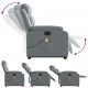 Sonata H Електрически изправящ масажен реклайнер стол, сив, еко кожа