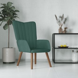 Sonata H Релаксиращ стол, тъмнозелен, кадифе - Fotolii