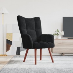 Sonata H Релакс стол, черен, кадифе - Fotolii