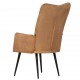 Sonata H Wingback стол, кафяв, канава