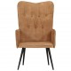 Sonata H Wingback стол, кафяв, канава