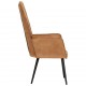 Sonata H Wingback стол, кафяв, канава