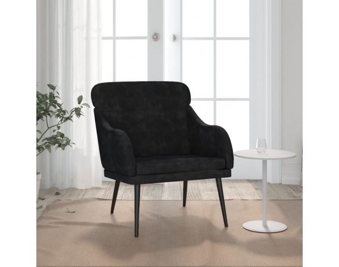 Sonata H Кресло, черно, 63x76x80 см, кадифе