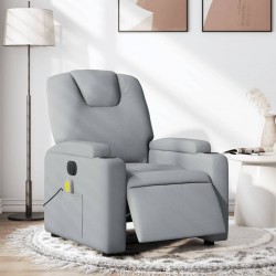Sonata H Електрически масажен реклайнер стол, светлосив, текстил - Mobilier tapițat