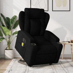 Sonata H Електрически изправящ масажен реклайнер стол черен текстил - Mobilier tapițat